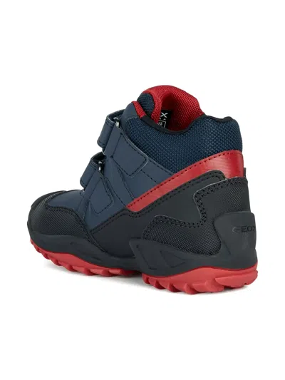 Geox Savage Strap Booties In Blue