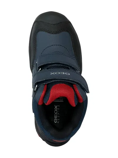 Geox Savage Strap Booties In Blue