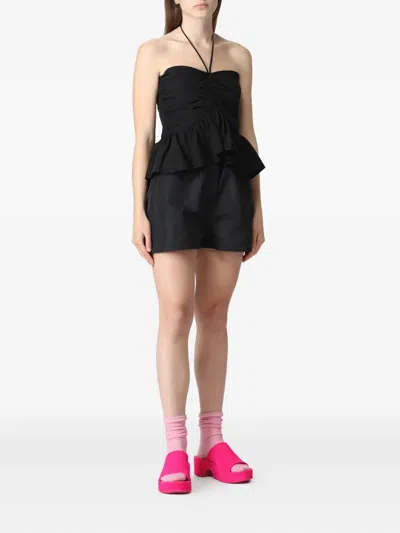 Msgm Flared Top In Black