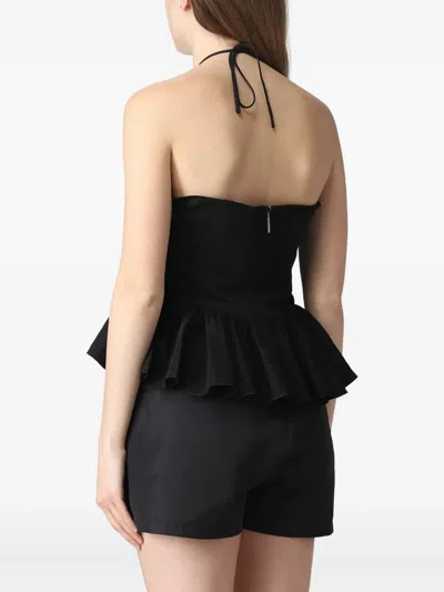 Msgm Flared Top In Black