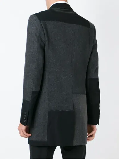 Junya Watanabe Panelled Double Breasted Coat In Black