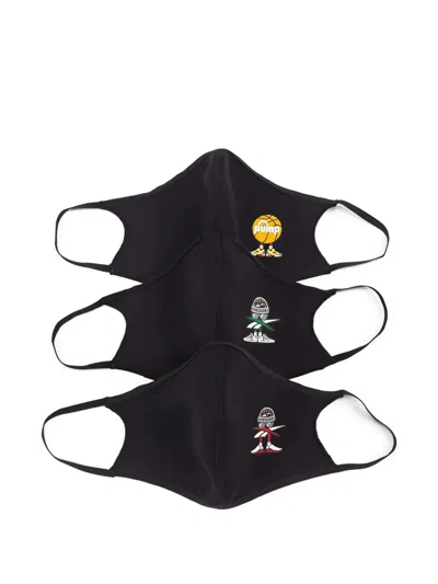 Reebok Large Icon Face Cover (pack Of Three) In Black
