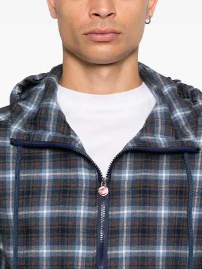 Kiton Checked Hooded Jacket In Multi