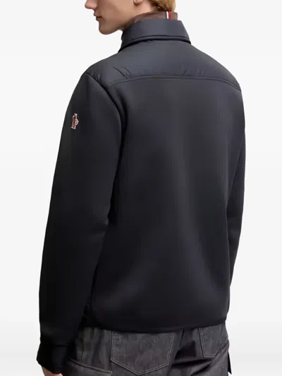 Moncler Padded Zip-up Cardigan In Blue