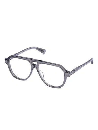 Balmain Pilot-frame Glasses In Gray