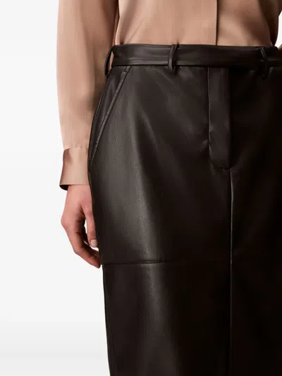 Calvin Klein Belted Midi Skirt In Black