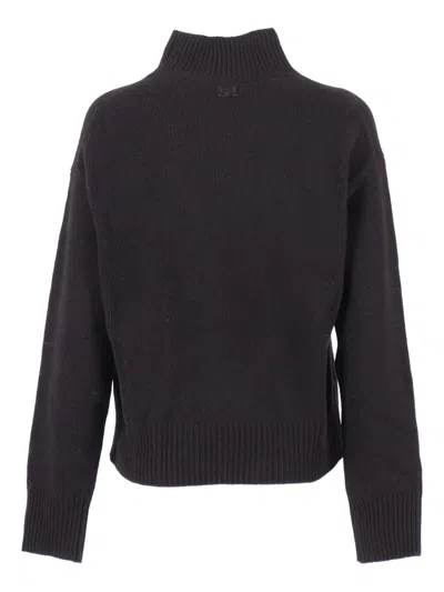 Ermanno Scervino Fitted Turtleneck Sweater With Soft Texture In Brown