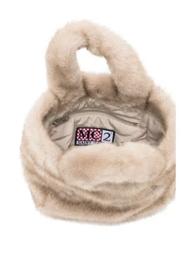 Mc2 Saint Barth Borsa Colette In Ecopelliccia Beige In Neutral