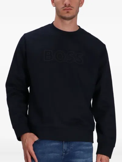 Hugo Boss Whiskering-effect Jeans In Blue