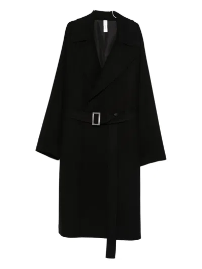 Hevo Belted Coat In Black