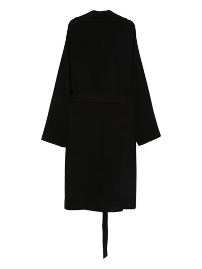 Hevo Belted Coat In Black