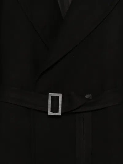 Hevo Belted Coat In Black