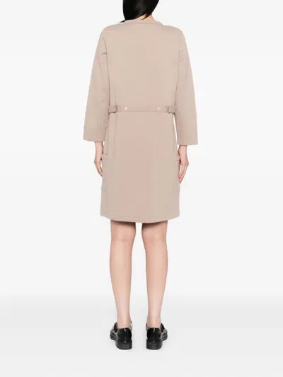 Agnès B. Snap-button Cotton Dress In Neutral