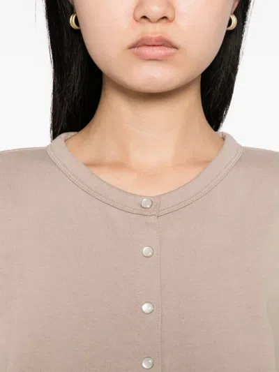 Agnès B. Snap-button Cotton Dress In Neutral