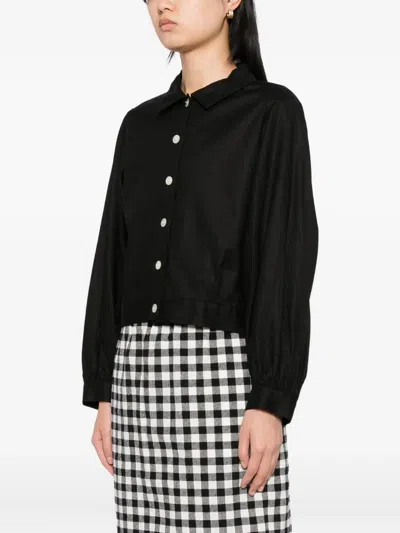 To B. By Agnès B. Cropped Shirt In Black