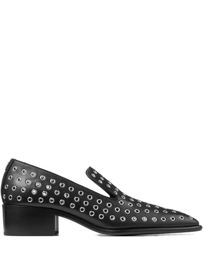Jimmy Choo 45mm Eliot Eyelet Heeled Loafers In Multi