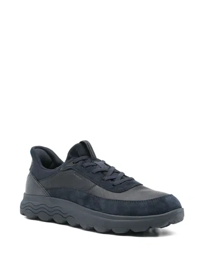 Geox Spherica Plus Panelled Sneakers In Blue