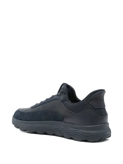 Geox Spherica Plus Panelled Sneakers In Blue
