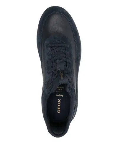 Geox Spherica Plus Panelled Sneakers In Blue