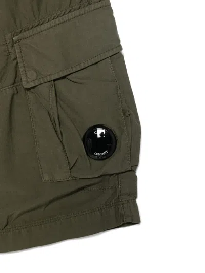 C.p. Company Ottoman Cargo Shorts In Green