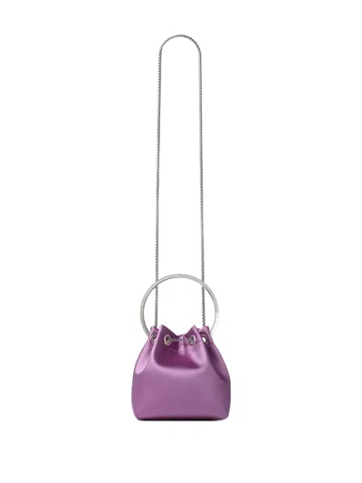 Jimmy Choo Bon Bon Ring-handle Mini Bag In Purple