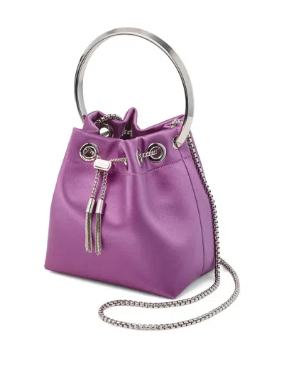Jimmy Choo Bon Bon Ring-handle Mini Bag In Purple