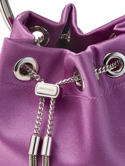 Jimmy Choo Bon Bon Ring-handle Mini Bag In Purple