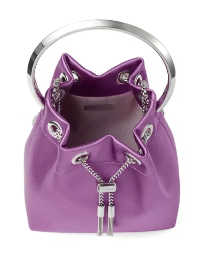 Jimmy Choo Bon Bon Ring-handle Mini Bag In Purple