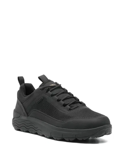 Geox Spherica Panelled Trainers In Black