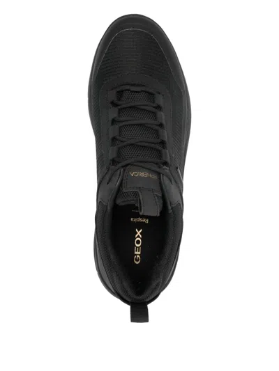 Geox Spherica Panelled Trainers In Black