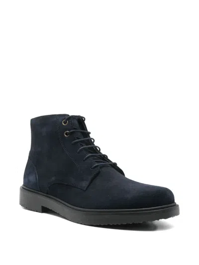 Geox Lace-up Boots In Blue