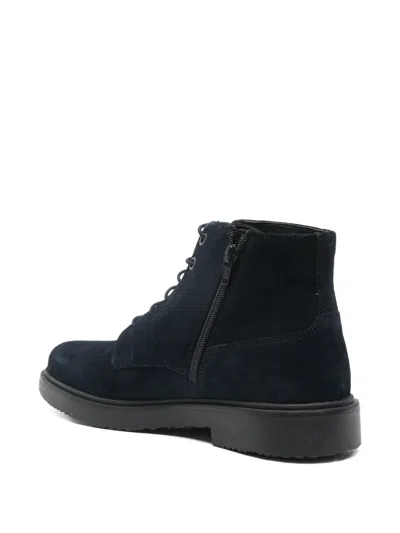 Geox Lace-up Boots In Blue