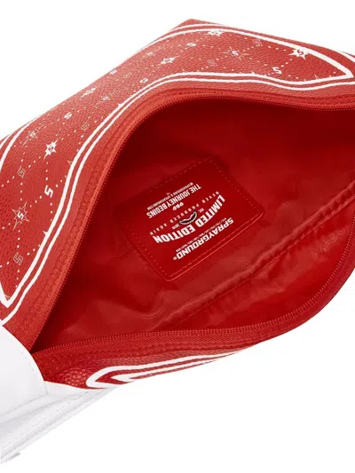 Sprayground Diamond-pattern Belt Bag In Red