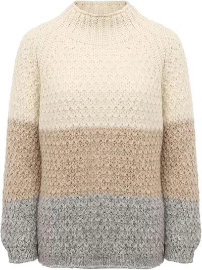 Eleventy Striped Sweater In Multi