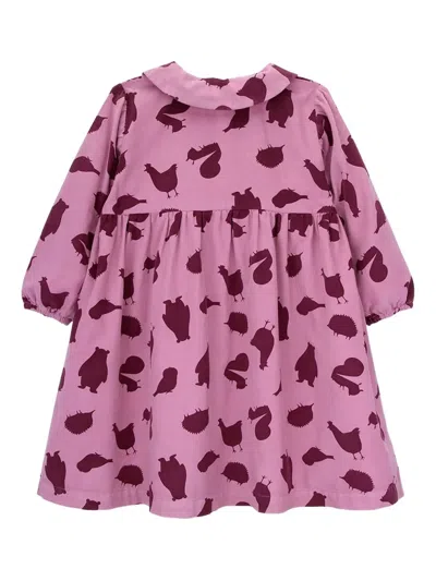 Knot Animal-pattern Dress In Multi