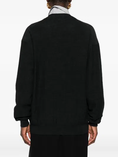 Lemaire Women Relaxed Twisted Cardigan In Black
