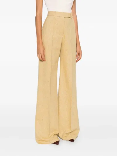 Valentino Belt-loop Trousers In Brown