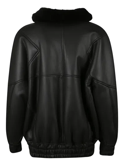 Blancha Fur-collar Jacket In Black