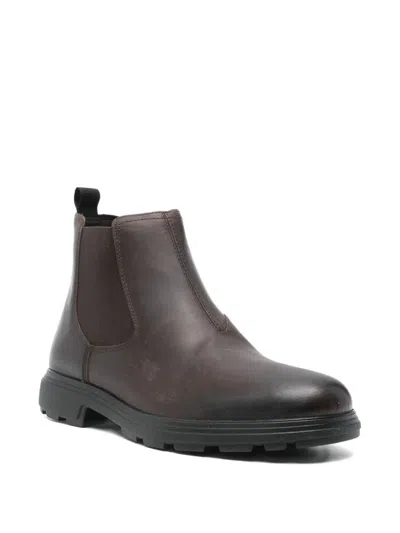 Geox 35mm Letaher Boots In Brown