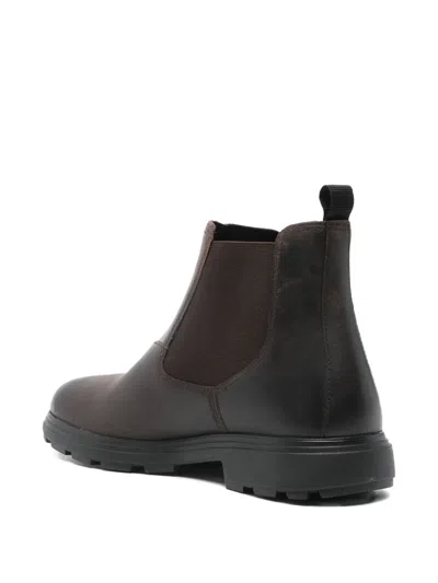 Geox 35mm Letaher Boots In Brown