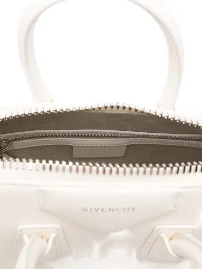 Givenchy Structured Clutch Bag Top Handles In White
