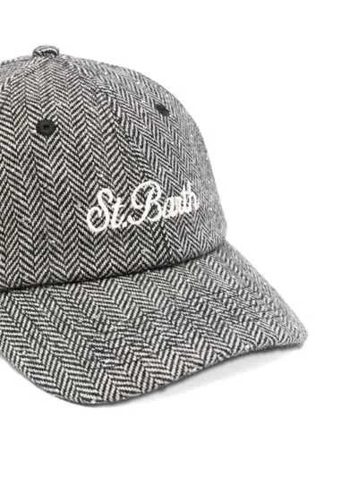 Mc2 Saint Barth Logo-embroidered Baseball Cap In Gray