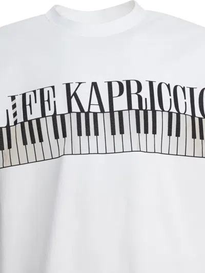 Kapital Piano-print T-shirt In White