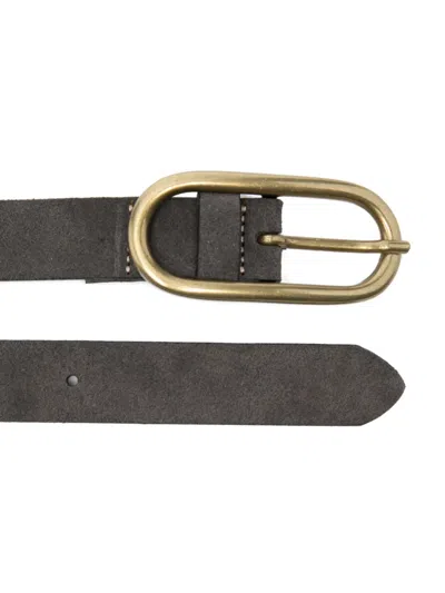 Tela Oval Buckle Belt In Brown