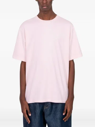 Auralee Crew-neck T-shirt In Pink