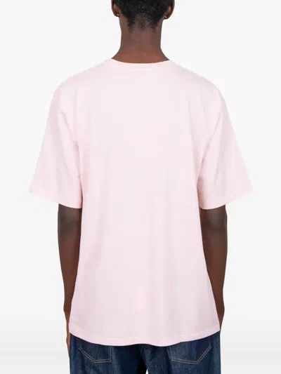 Auralee Crew-neck T-shirt In Pink