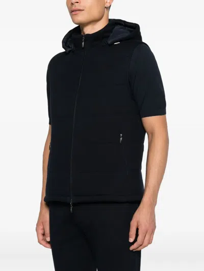 Doriani Cashmere Zip-fastening Vest In Blue