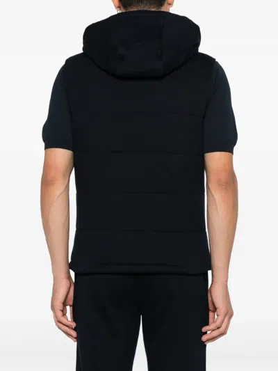 Doriani Cashmere Zip-fastening Vest In Blue