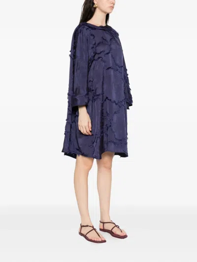 Talbot Runhof Fringed Mini Dress In Multi