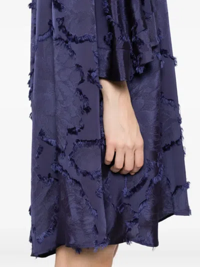 Talbot Runhof Fringed Mini Dress In Multi